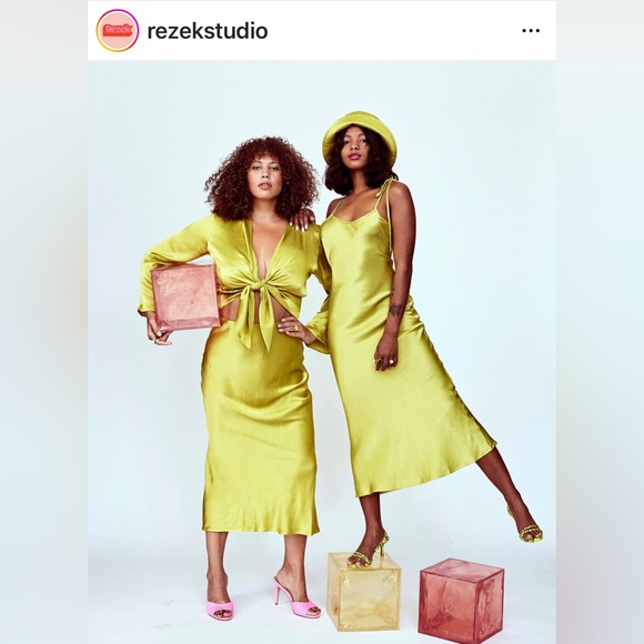 🪩 Rezek Studio - Dandy Slip Dress in Avocado Green - XS - Picture 5 of 11